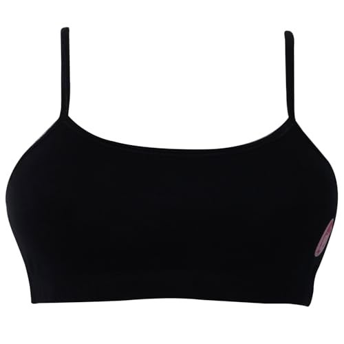 DChica Essentials Sports Bra for Girls, Cotton Non-Padded Full Coverage Beginners Non-Wired Girl T-Shirt Workout Gym Bras, Solid Stylish Broad Strap Training Activewear for Teenager Kids (2 Pcs) - Image 4