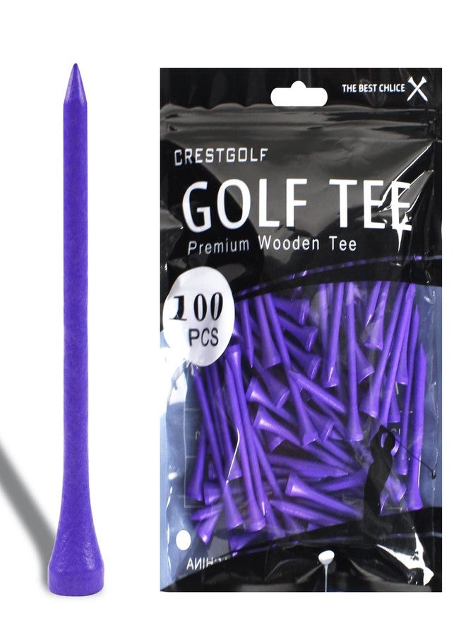Crestgolf Golf Tee 2-3/4 inch Deluxe Durable Tee Pack of 100 (Purple) - Image 2
