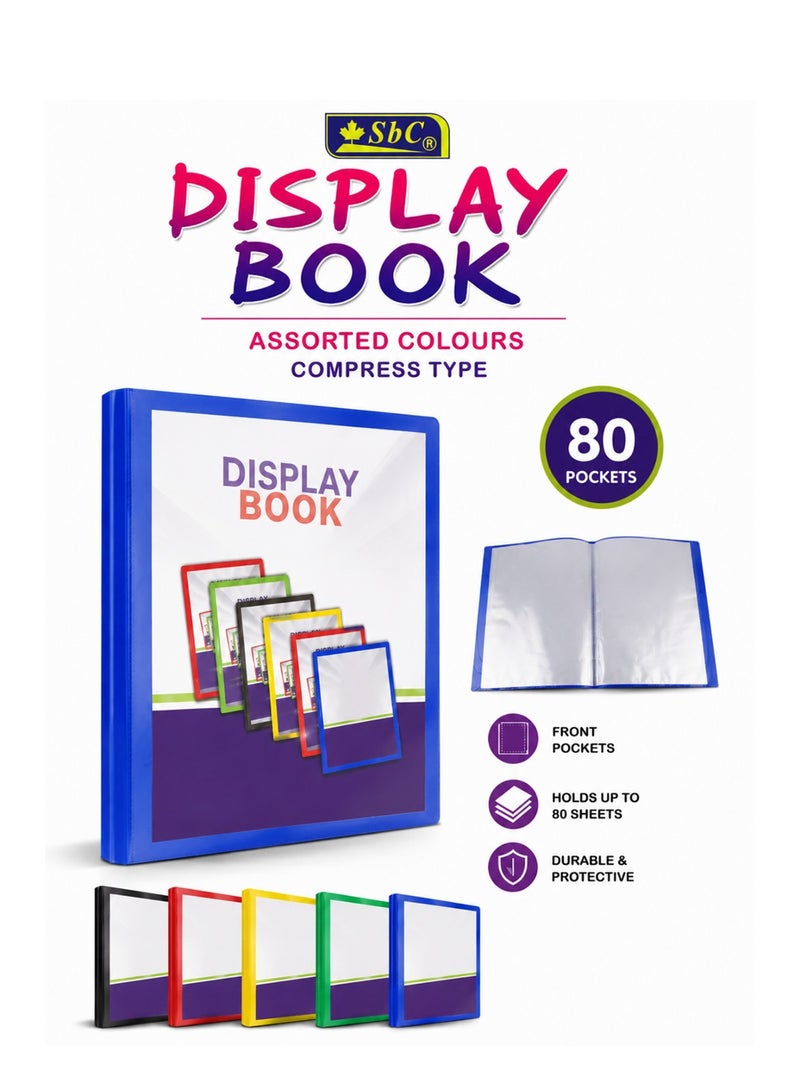 SBC 1-Piece Display Book 80 Pockets Assorted Colours - Image 2