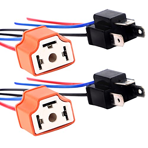 GLL H4 9003 HB2 FemaleMale Wire Wiring Harness Sockets for 4x6 7x6 5x7 inch Sealed Beam Car Truck Headlights Pickup Heavy Duty Headlamp 2set - Image 1