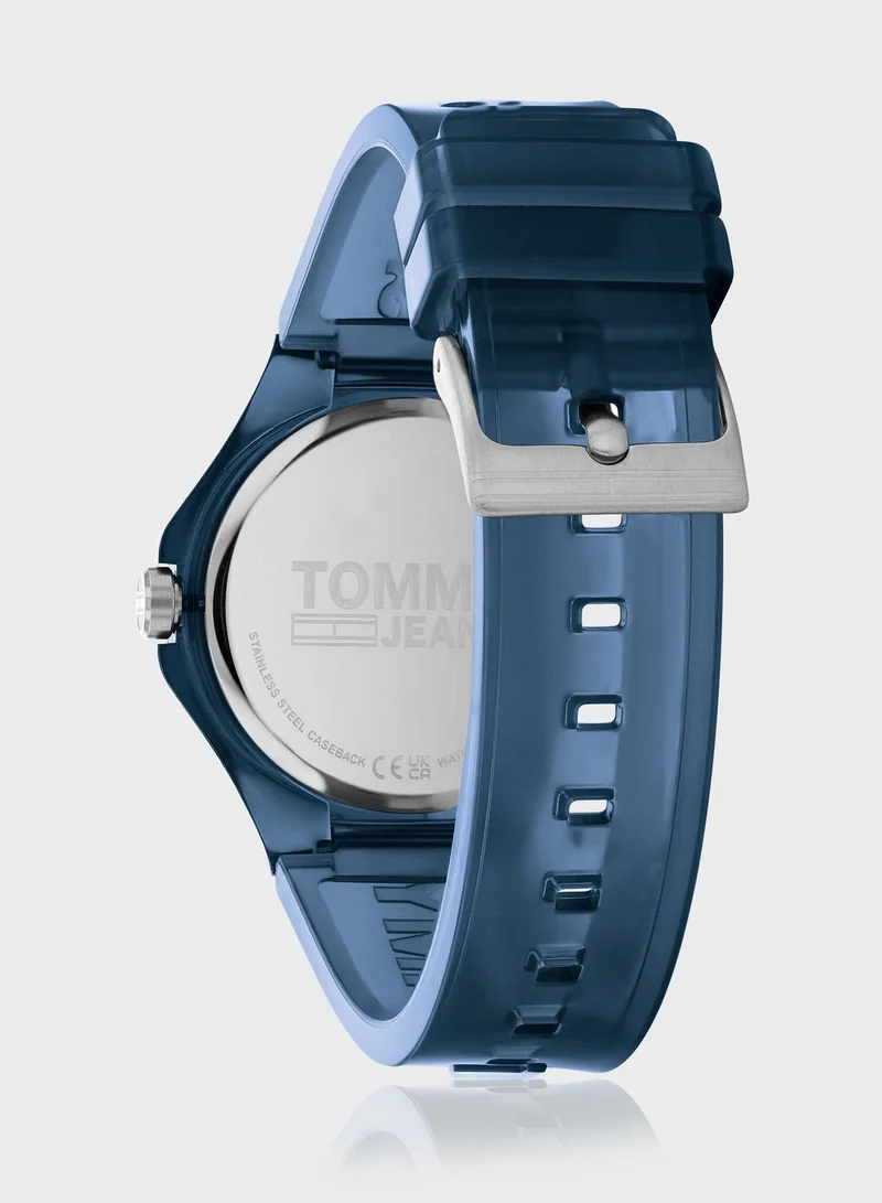 TOMMY HILFIGER Navy Translucent Silicone Analog Watch