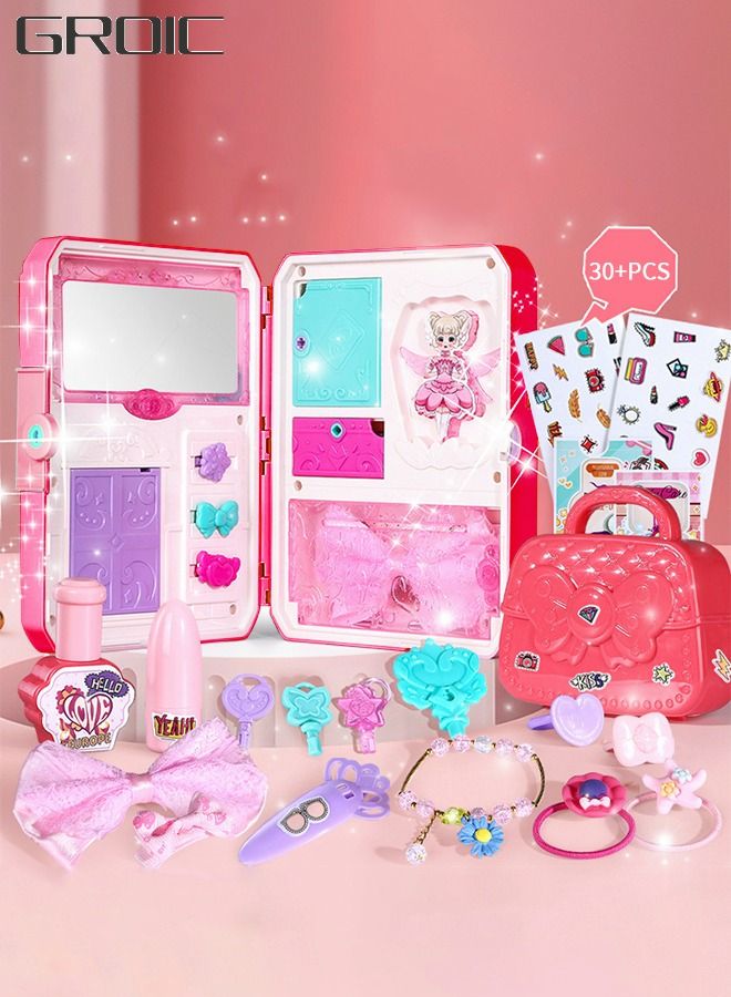 GROIC Unlock Toy Accessories Treasure Box Sound Light Magic Book Princess Jewelry Girl Play House Toys, Pretend Toys Dress Up - Image 1