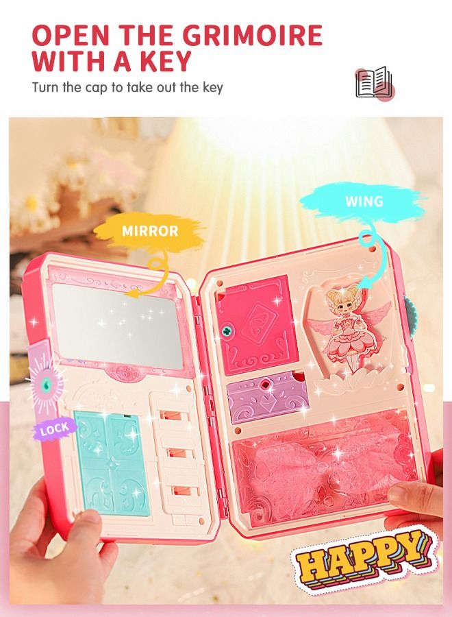GROIC Unlock Toy Accessories Treasure Box Sound Light Magic Book Princess Jewelry Girl Play House Toys, Pretend Toys Dress Up - Image 2