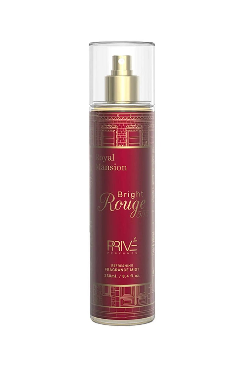 PRIVE Bright Rouge 555 Refreshing Fragrance Mist For Women - 250 ML