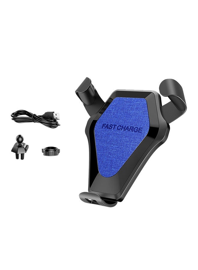 NIBEMINENT 2-in-1 Design Wireless Car Charger Black&Blue  - Image 1
