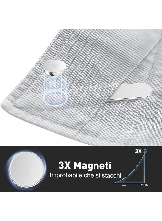 Collar Stays for Men's Dress Shirts, 3 Pair of Metal Collar Sticks, Silver Shirt Holder Set for Men's and Women's Shirts, 3 Sizes - Image 4