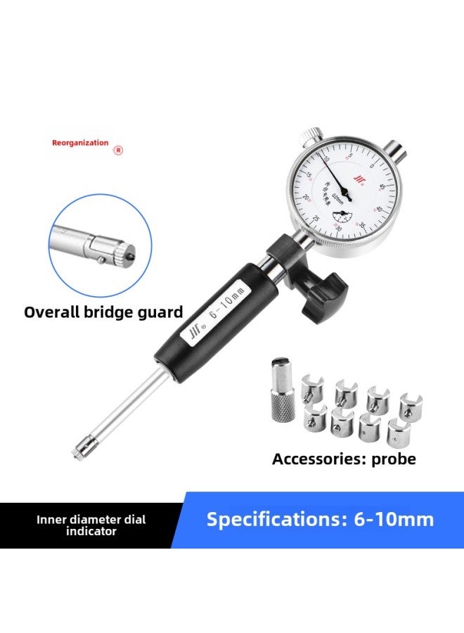 9YW Inner Diameter Gauge Dial Indicator Thousand Indicator Table 6-10-18-35-50-100*0.01mm Other-Color:Inner Diameter Dial Indicator 6-10mm - Image 1