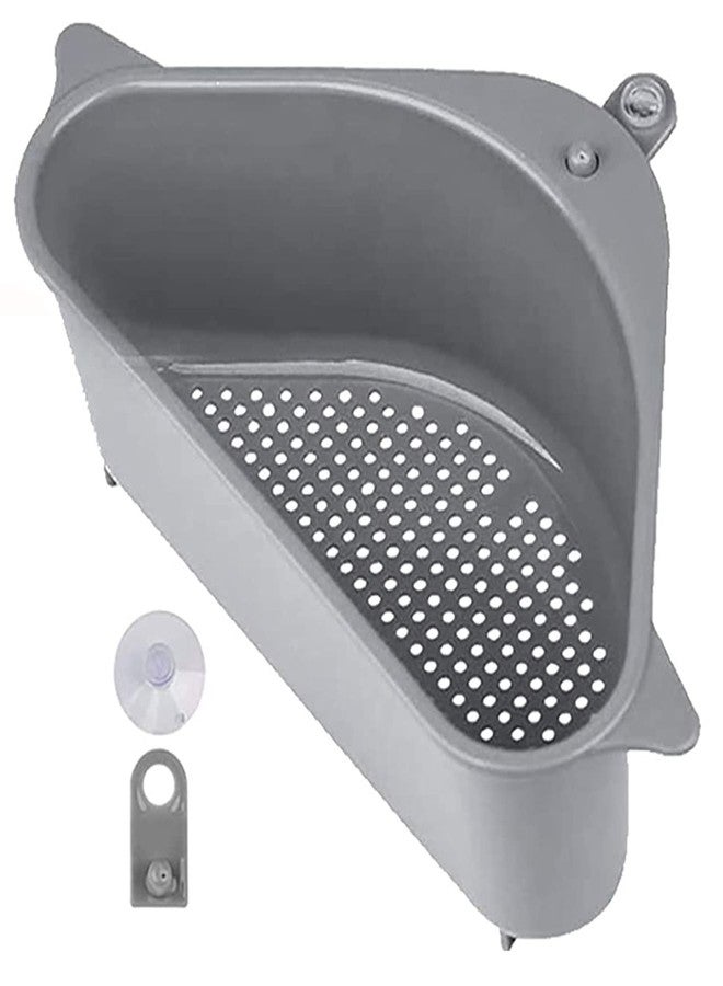 HomeFast Sink Strainer Basket, Multifunctional Kitchen Triangular Sink Basket Fruit and Vegetable Drainer Sponge Rack with Suction Cup for Support Corner - Image 5