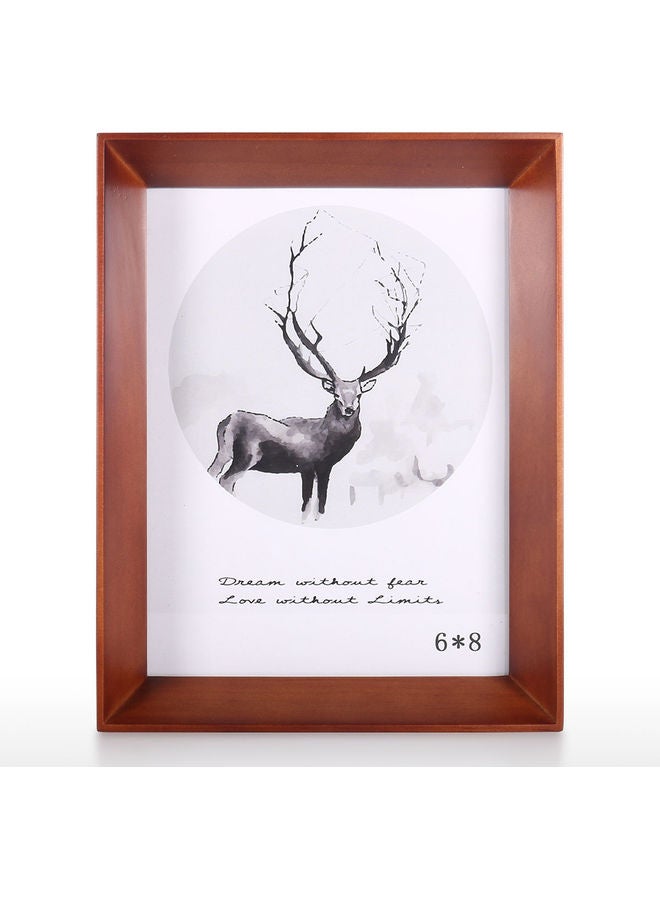 NIBEMINENT Desktop Decorative Photo Frame Brown  - Image 1