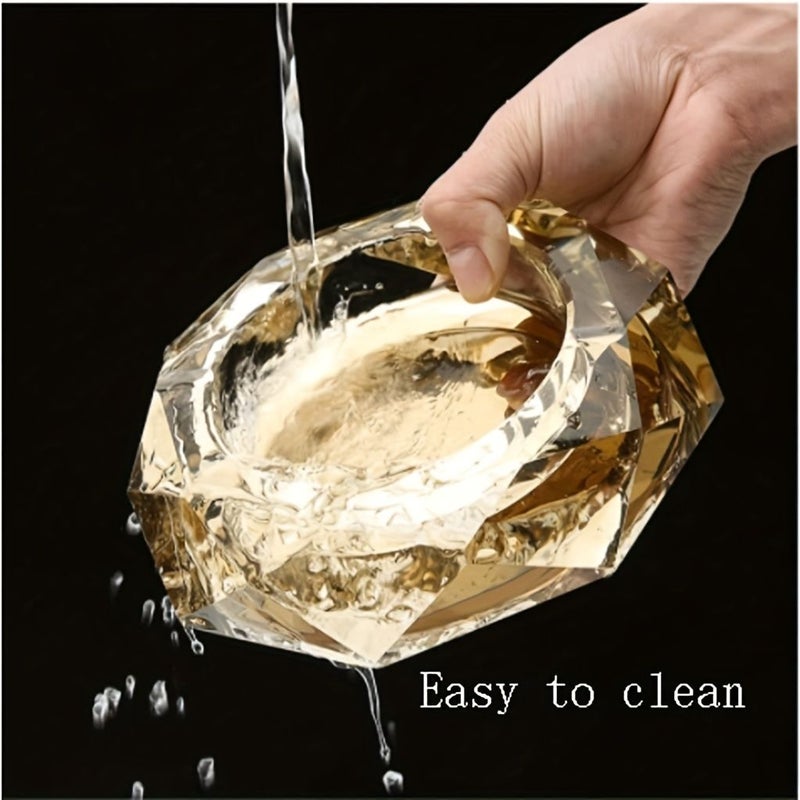Crystal Ashtray Decorative Home Cigar Holder Transparent Commercial Ash Tray For Indoor Use 3.94 Inch - Image 5