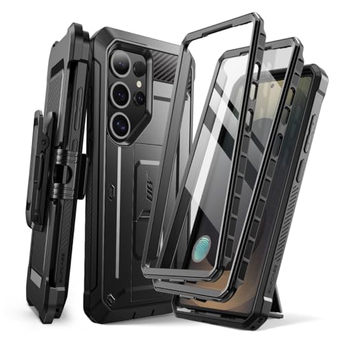 SUPCASE for Samsung Galaxy S25 Ultra Case with Stand (Unicorn Beetle Pro), [2 Front Frames] [Built-in Screen Protector & Belt-Clip] Military-Grade Protection Phone Case for S25 Ultra 6.9 Inch, Black - Image 1