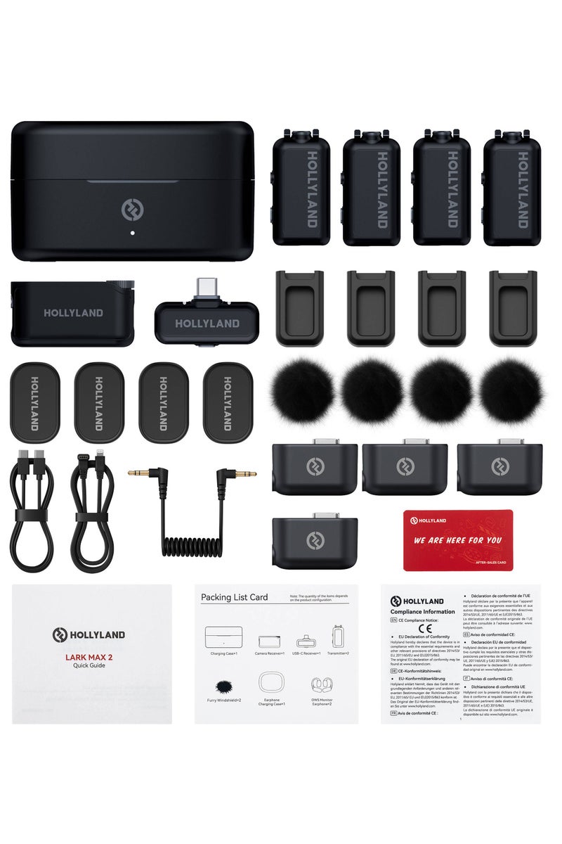 Hollyland Hollyland LARK MAX 2 Combo 4-Person Wireless Microphone System for Cameras and Mobile Devices - Image 2
