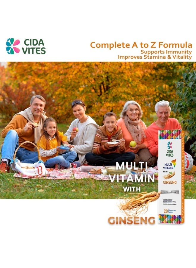 CIDA VITES أقراص فوار متعددة الفيتامينات CIDA VITES مع الجينسنغ 20 - Image 3