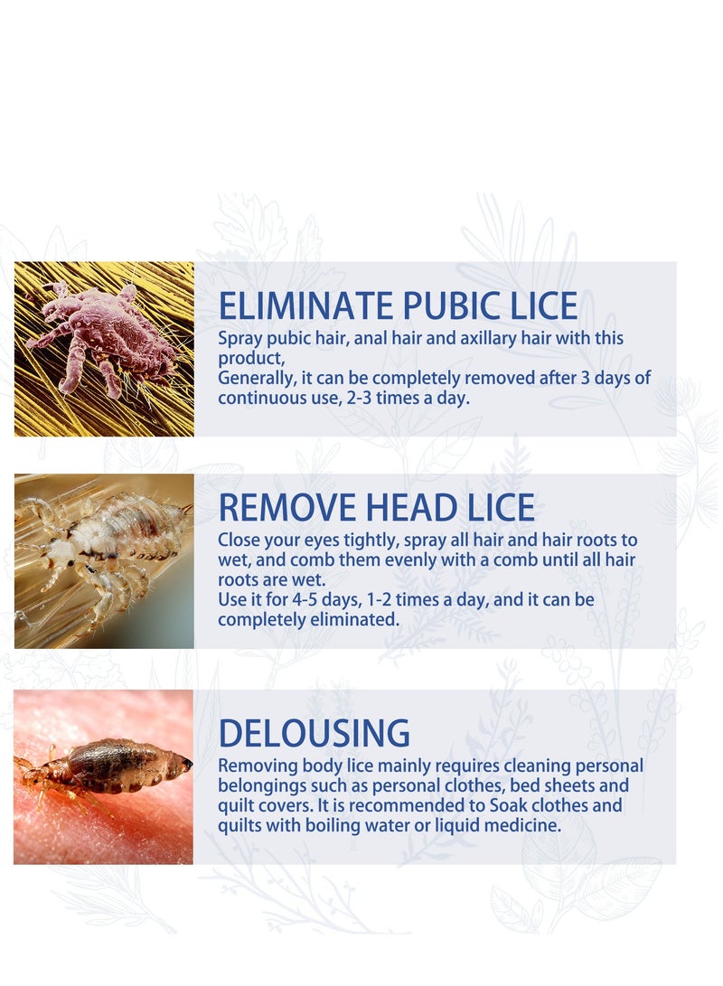 Scabies Lice Spray Hair Lice Repellent Spray Anti-Lice and Nits Topical Spray 30ml