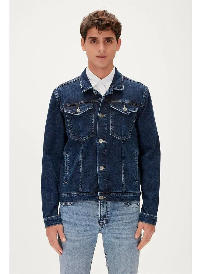 Bad Bear Roy Denim Dark Blue Men's Jacket.
