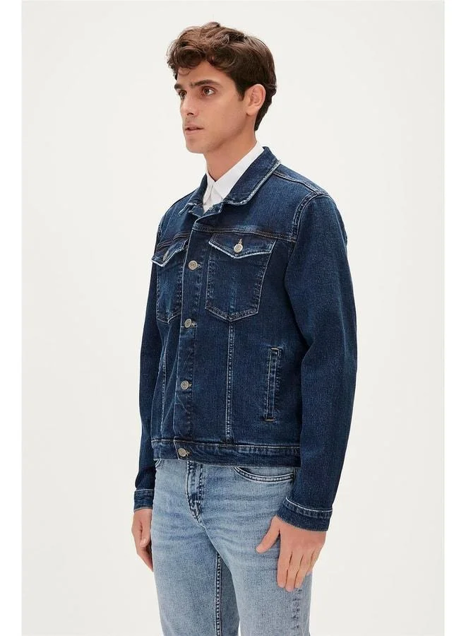 Bad Bear Roy Denim Dark Blue Men's Jacket.