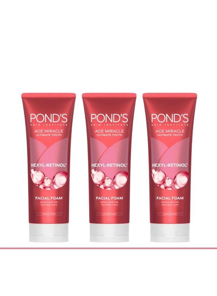 Pond's Miracle Youthful Glow 3-Piece Face Wash with Hexyl Retinol 100g