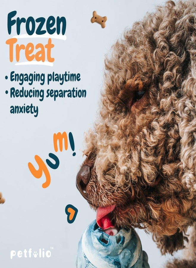Petfolio Multi-Purpose Interactive Dog Toys - Dog Freezer Toy, Safe Rubber Treat Dispensing, Reduces Anxiety, Easy to Clean Enrichment Toys for Dogs - Image 4