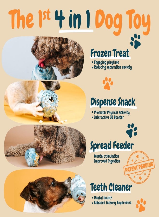 Petfolio Multi-Purpose Interactive Dog Toys - Dog Freezer Toy, Safe Rubber Treat Dispensing, Reduces Anxiety, Easy to Clean Enrichment Toys for Dogs - Image 3