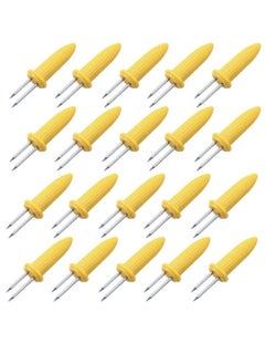 The Cob Holders, Stainless Steel Corn Holders Corn on The Grill, Double Fork Sweet Corn Seat, Home Cooking Fork 20Pcs