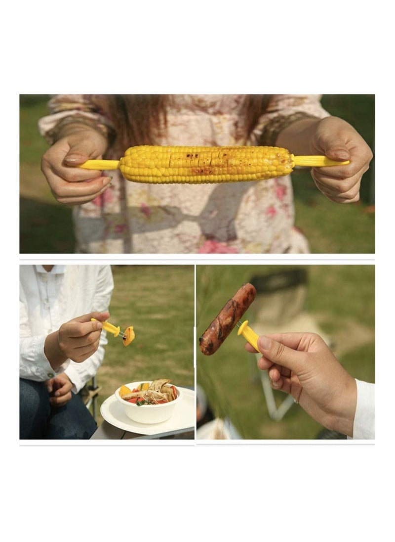 Generic - The Cob Holders, Stainless Steel Corn Holders Corn on The Grill, Double Fork Sweet Corn Seat, Home Cooking Fork 20Pcs - Image 1