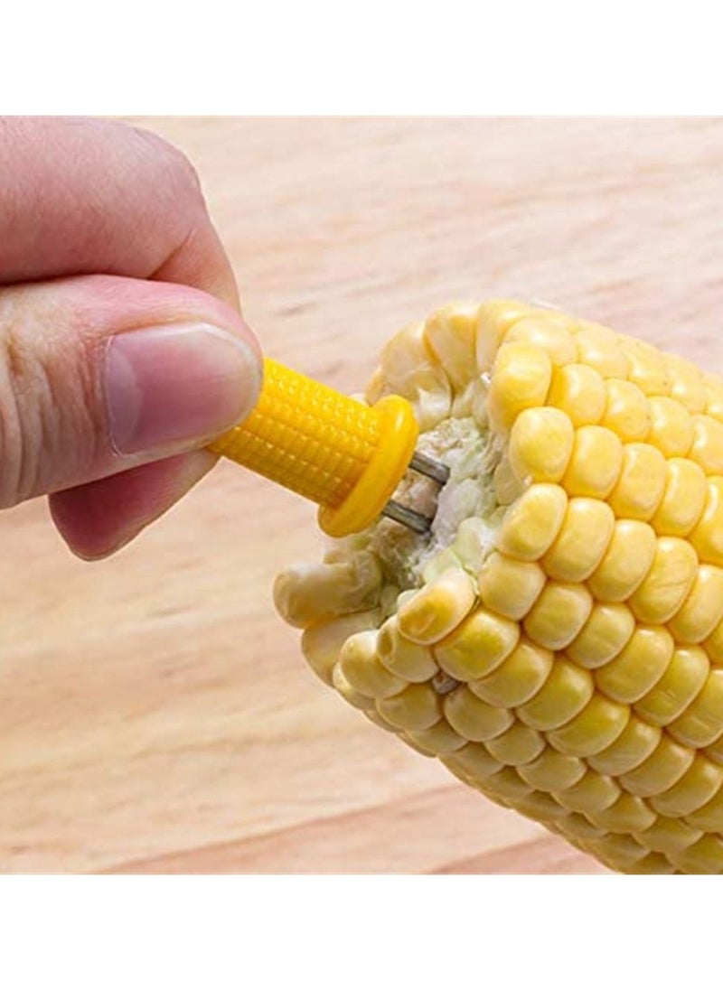 Generic - The Cob Holders, Stainless Steel Corn Holders Corn on The Grill, Double Fork Sweet Corn Seat, Home Cooking Fork 20Pcs - Image 1