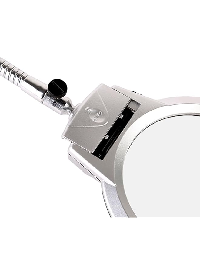 erorex Clip On Table Top Desk Led Lamp Reading 2.5X 5X Magnifier Large Lens Magnifying Glass With Clamp - Image 4