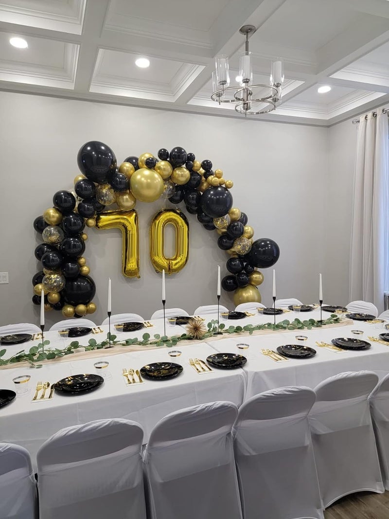 IWERP Gold Number Balloon 40 Inch, 0 Number Balloons, 10 20 30 40 50 Numbers Balloon Birthday Decorations, Gold Party Supplies for Women Men - Image 2
