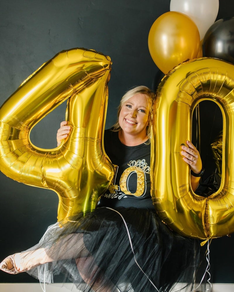IWERP Gold Number Balloon 40 Inch, 0 Number Balloons, 10 20 30 40 50 Numbers Balloon Birthday Decorations, Gold Party Supplies for Women Men - Image 3