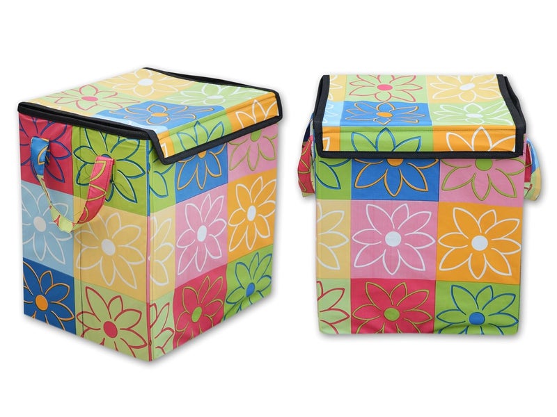 Reliable Trends Reliable Trends Floral PVC Laundry Bag for Clothes and Toys 15x12x15 