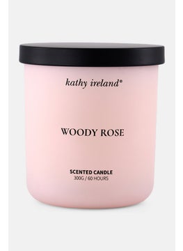 Woody Rose Highly Scented Candle 300g, Rose Pink