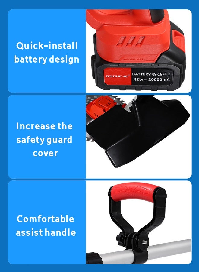 Generic Electric lawn mower agricultural household weeder lithium battery portable garden pruning tool lawn mower lawn mower  - Image 5