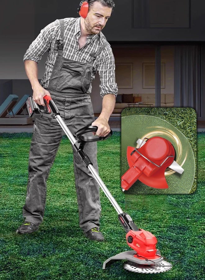 Generic Electric lawn mower agricultural household weeder lithium battery portable garden pruning tool lawn mower lawn mower  - Image 1