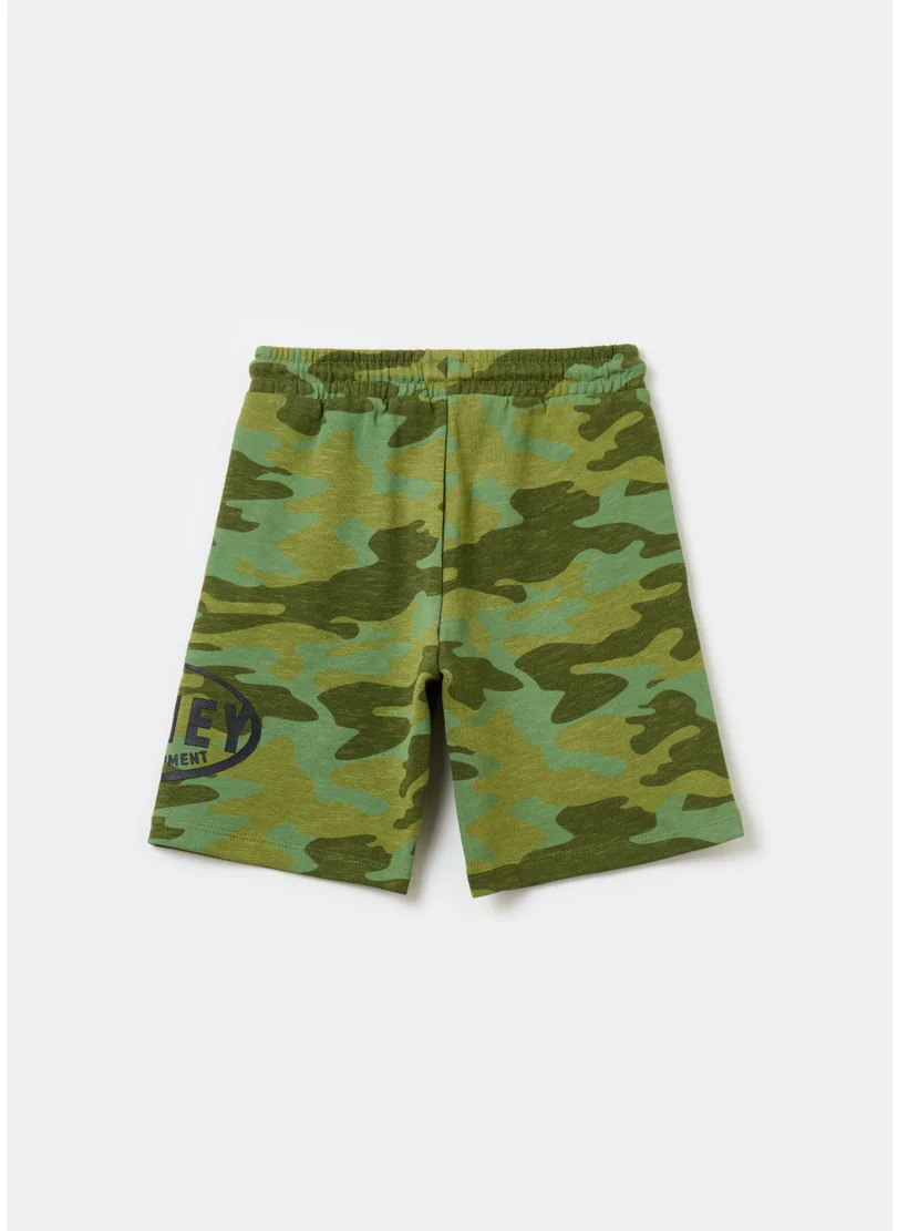 Ovs Camouflage Bermuda Shorts With Drawstring