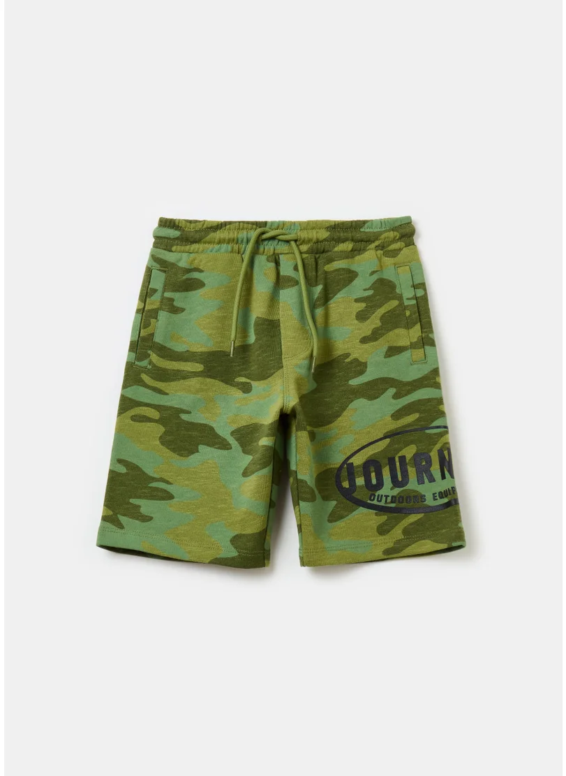 Ovs Camouflage Bermuda Shorts With Drawstring