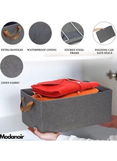 MODANOIR Modanoir Closet Storage Organizer Pack of 1 Bedroom Clothes Storage Organization Box Closet Storage Box with Carrying Handles Thickened Steel Frame Clothes Wardrobe Home  - Image 4