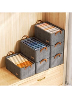 MODANOIR Modanoir Closet Storage Organizer Pack of 1 Bedroom Clothes Storage Organization Box Closet Storage Box with Carrying Handles Thickened Steel Frame Clothes Wardrobe Home  - Image 2