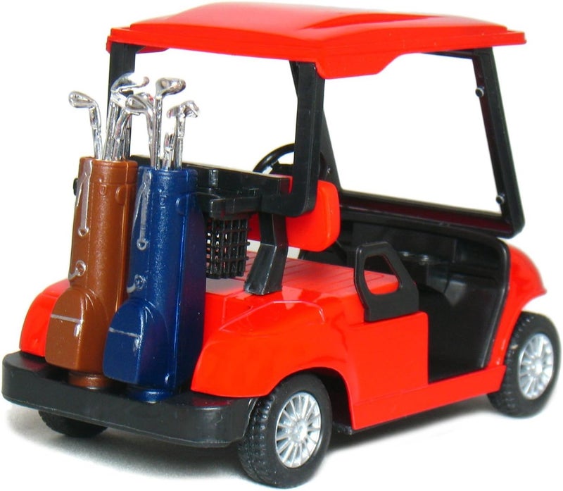 KinsFun سيارة جولف نموذج معدني مصبوب 4½ بوصة مع حركة سحب للخلف (أحمر) - Image 3