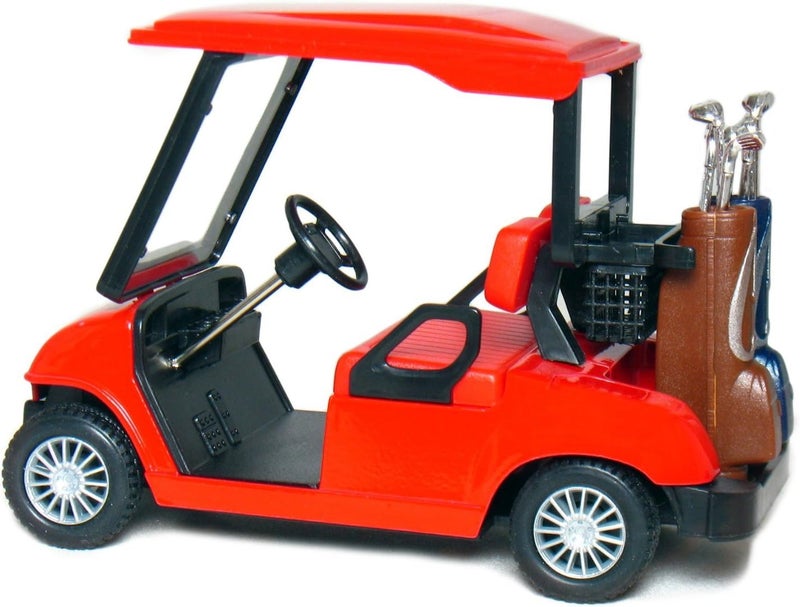 KinsFun سيارة جولف نموذج معدني مصبوب 4½ بوصة مع حركة سحب للخلف (أحمر) - Image 2