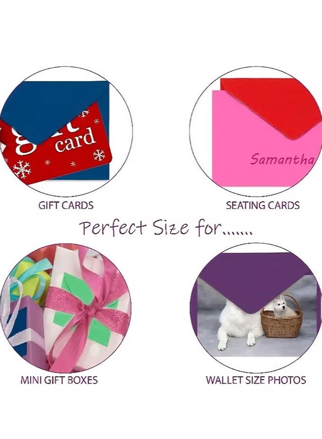 Happy D 70 Packs of Mini Colored Envelopes 14 Colors Size: 4 Inches × 2.7 Inches - Image 2