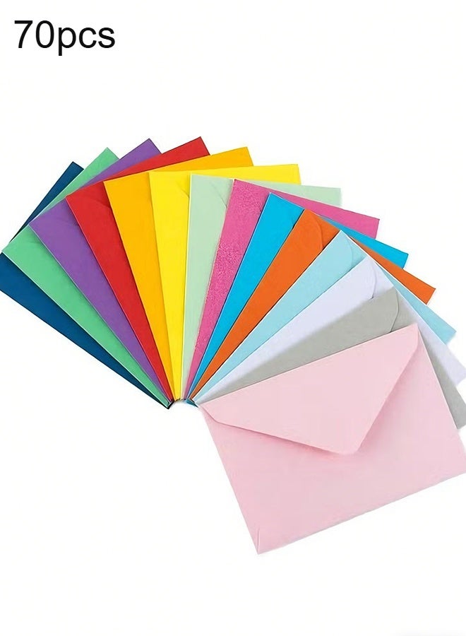 Happy D 70 Packs of Mini Colored Envelopes 14 Colors Size: 4 Inches × 2.7 Inches - Image 3