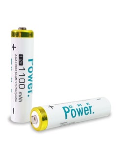 2 Pieces Rechargeable AAA Batteries ,1100mAh High Capacity 1.2V NiMH Low Self Discharge for House hold devices, toys, remote, etc...