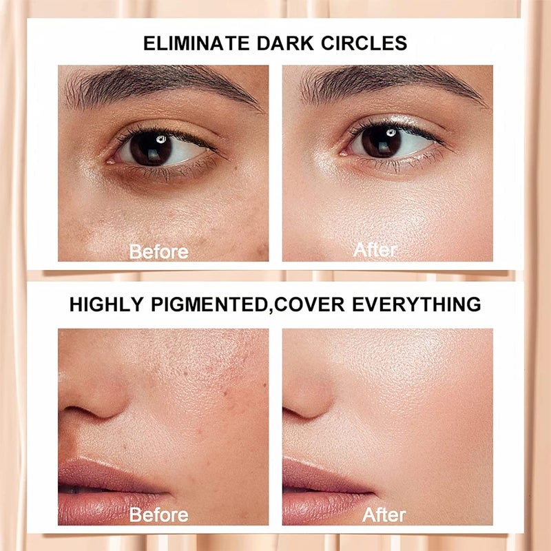 Eakroo 6 Colors Correcting Concealer Palette, Makeup Cream Contour Palette with Brush, Contouring Foundation Highlighting Concealer Palette for Conceals Dark Circles, Redness, Acne, Blemishï¼ˆBï¼‰ - Image 5