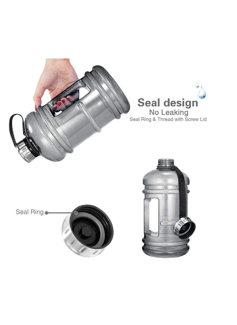 H PRO Outdoor Sports Water Bottle| BPA Free Half Gallon Water Bottle| Drink Container with Handle| Fitness Bottle for Gym Workout| 2.2L  - Image 2