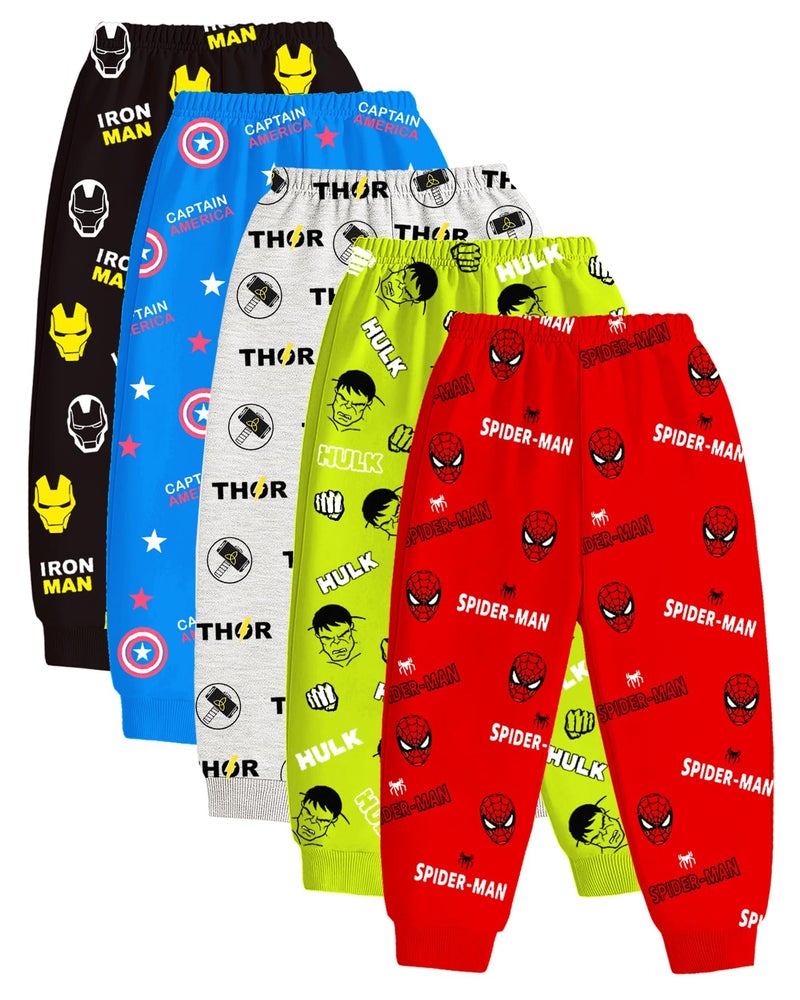 Kuchipoo © Marvel Regular Fit Boys Pyjamas - Pack of 5 (Multicolor, 2-3 Years, PAJ-179) - Image 1
