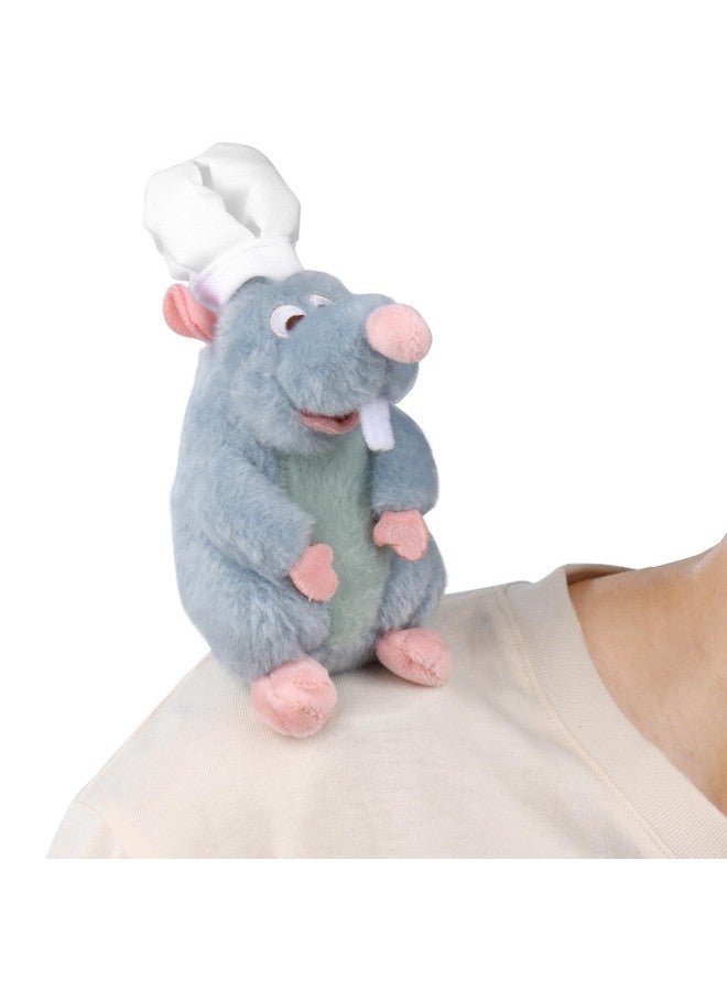 KRK لعبة دمية جرذ محشوة للكتف مع مغناطيس، ريمي الشيف، 6 بوصة - Image 1