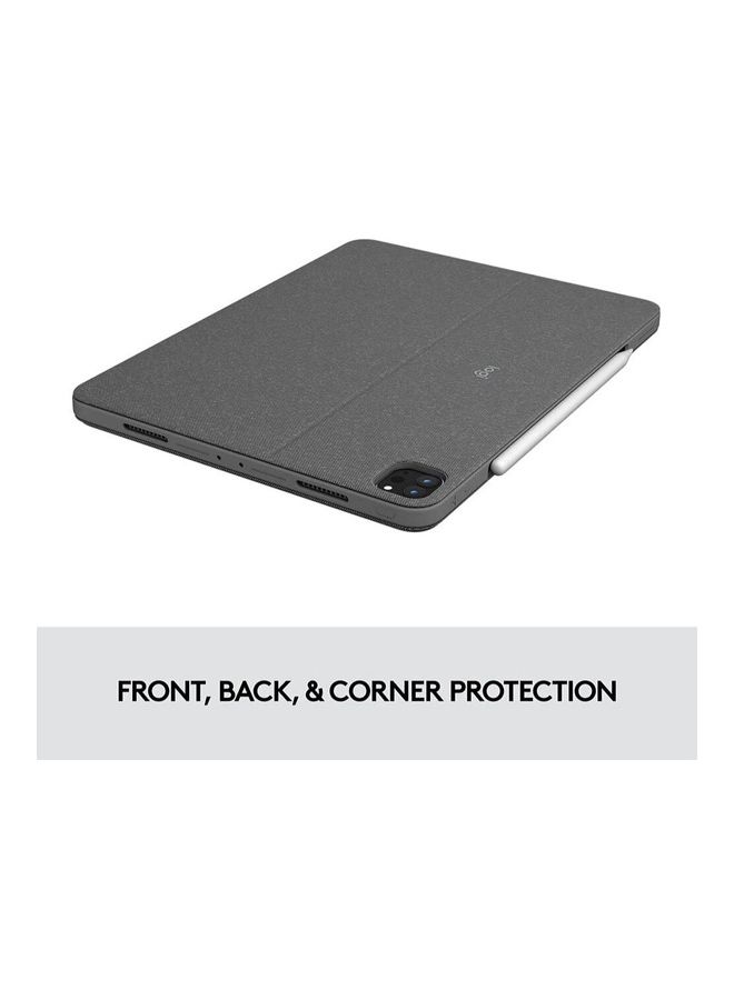 Logitech Combo Touch iPad Pro 11 inch 1st, 2nd, 3rd gen 2018, 2020, 2021, Detachable Backlit Keyboard, Click Anywhere Trackpad, Smart Connector, QWERTY Arabic Grey, Graphite, 920-010135 - Image 5