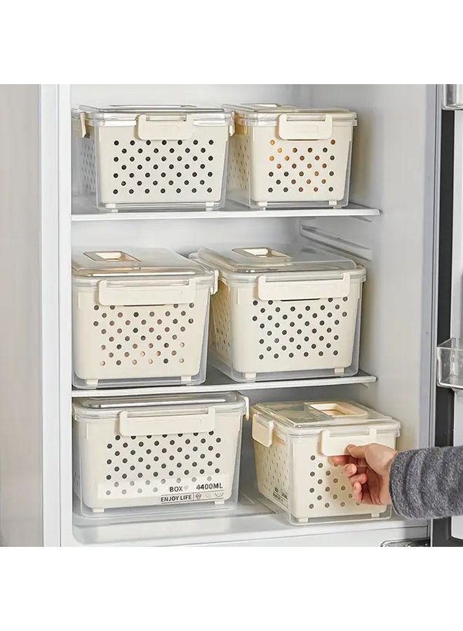 Green 9 Piece Clear Plastic Food Storage Containers Set with Baskets - Image 5