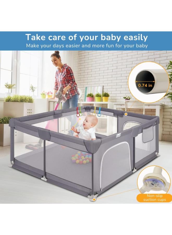 Li'l Pengyuu Large Baby Playpen with Carrying Bag - Image 3