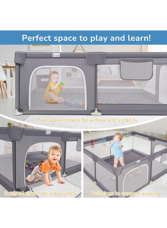 Li'l Pengyuu Large Baby Playpen with Carrying Bag - Image 4